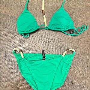 Tropical Green Triangle Bikini Set - Vix Paula Hermanny